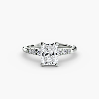 Solitaire with Shoulder Accents