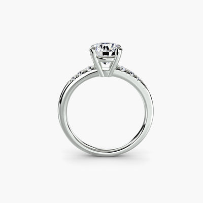 Solitaire with Shoulder Accents