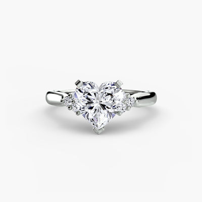 Solitaire with Cluster Shoulders 2