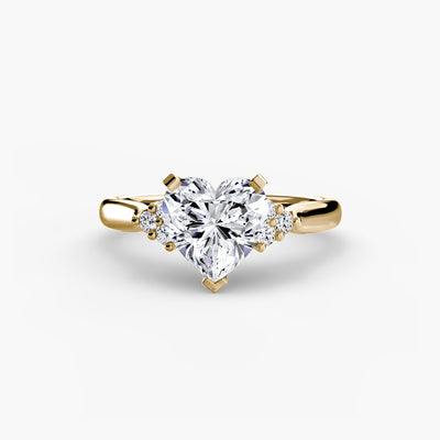 Solitaire with Cluster Shoulders 2