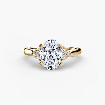 Solitaire with Cluster Shoulders 2