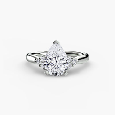 Solitaire with Cluster Shoulders 2