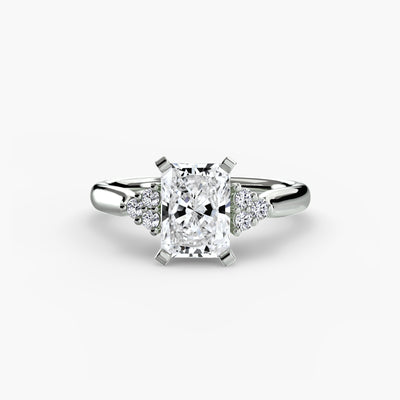 Solitaire with Cluster Shoulders 2