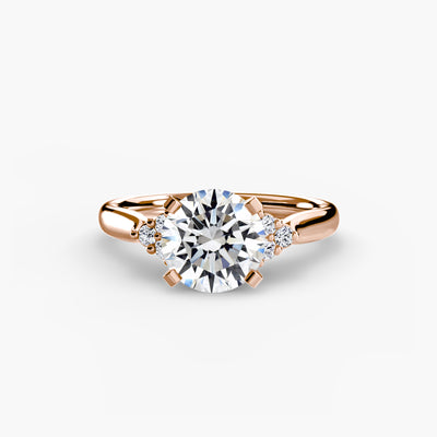 Solitaire with Cluster Shoulders 2