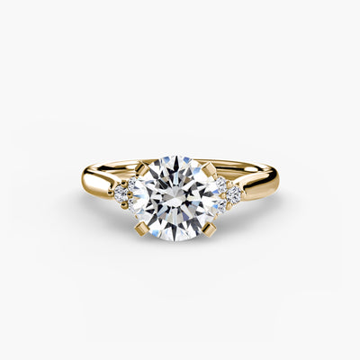 Solitaire with Cluster Shoulders 2