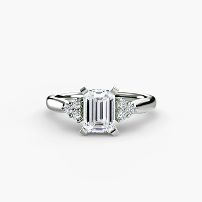 Solitaire with Cluster Shoulders 2