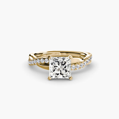 The Emerald Twist Pavé Ring