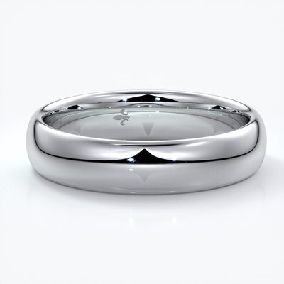 Freddie Wedding ring 5mm comfort round 18ct white gold