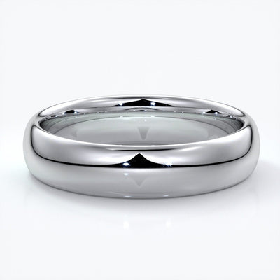 Freddie Wedding ring 5mm comfort round 18ct white gold