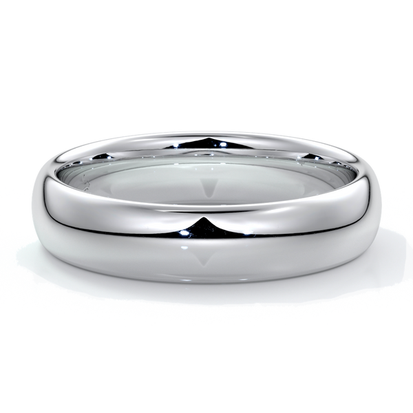 Freddie Wedding ring 5mm comfort round 18ct white gold