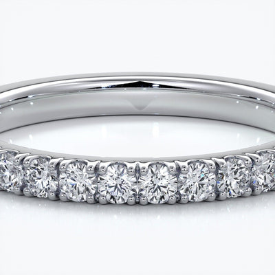 Harper Wedding ring brilliant cut 1.8mm scalloped eternity platinum