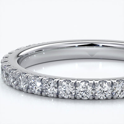 Harper Wedding ring brilliant cut 1.8mm scalloped eternity platinum