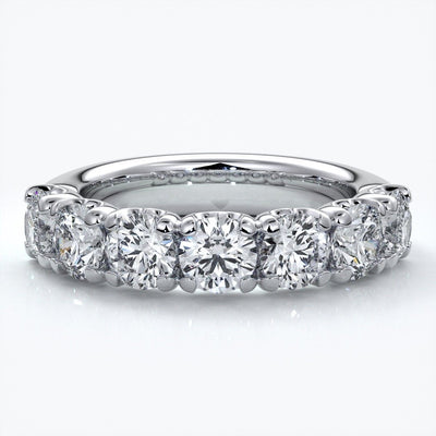 Renee Wedding ring round diamonds scalloped 18ct white gold