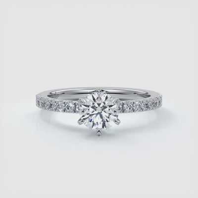 Classic six claw diamond band 1.0ct