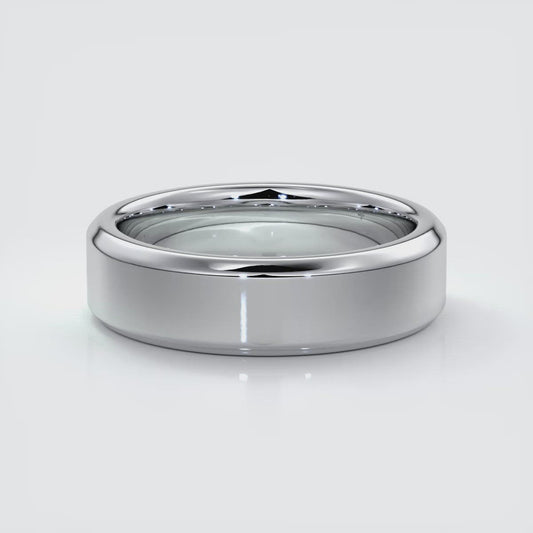 Bevelled men's band 6mm