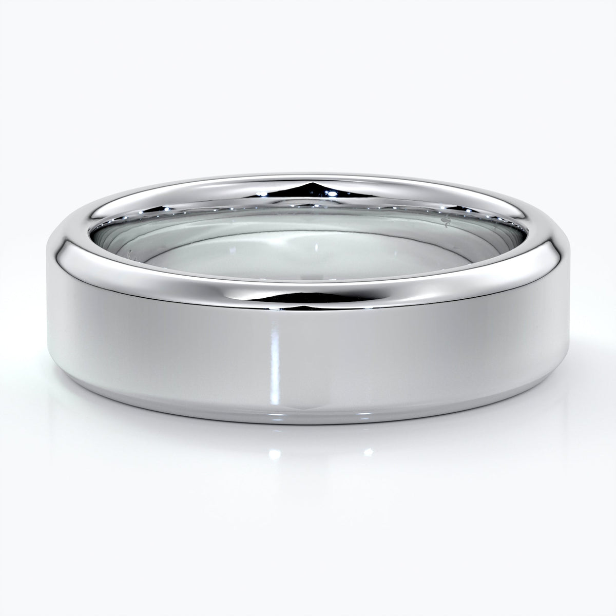 Bevelled men's band 6mm