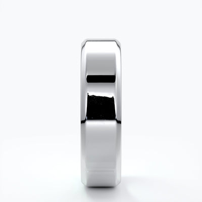 Bevelled men's band 6mm