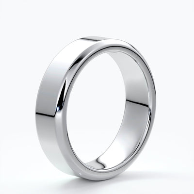 Bevelled men's band 6mm
