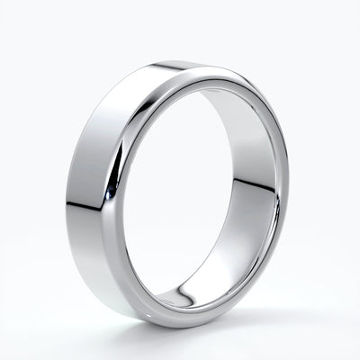 Bevelled men's band 6mm