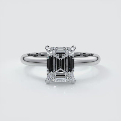 2.0 Carat emerald cut solitaire