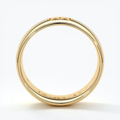 Platinum men's wedding band with 8mm thickness and rounded profile