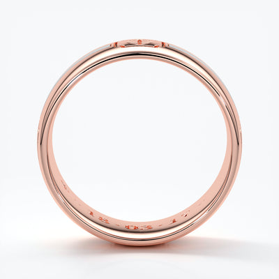 Platinum men's wedding band with 8mm thickness and rounded profile