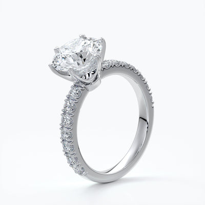 Classic six claw diamond band 2.0ct