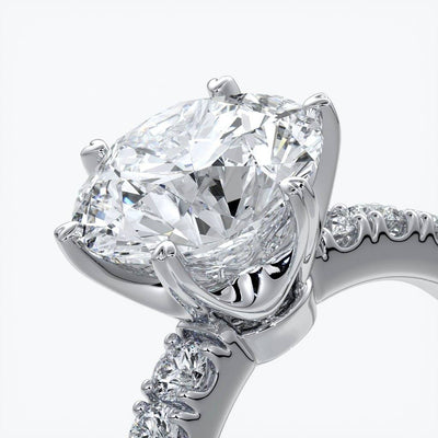 Classic six claw diamond band 2.0ct