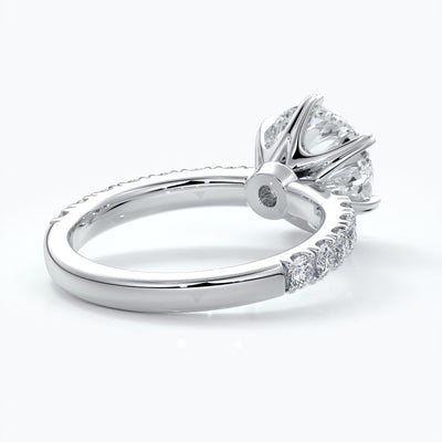 Classic six claw diamond band 2.0ct