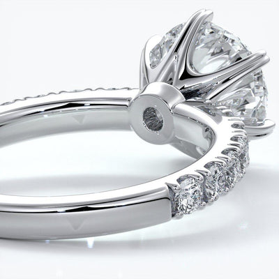 Classic six claw diamond band 2.0ct
