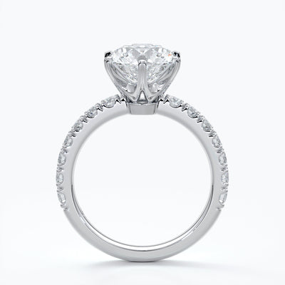Classic six claw diamond band 2.0ct
