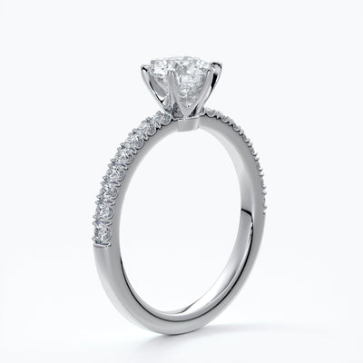 Classic six claw diamond band 1.0ct