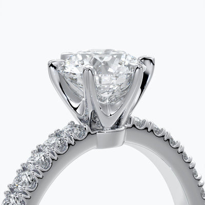 Classic six claw diamond band 1.0ct