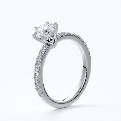 Classic six claw diamond band 1.0ct