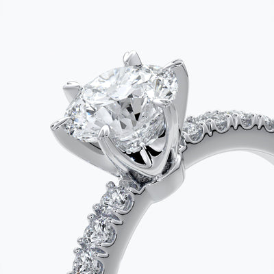 Classic six claw diamond band 1.0ct