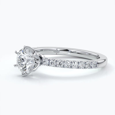 Classic six claw diamond band 1.0ct