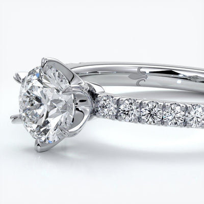 Classic six claw diamond band 1.0ct