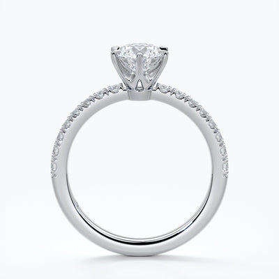 Classic six claw diamond band 1.0ct