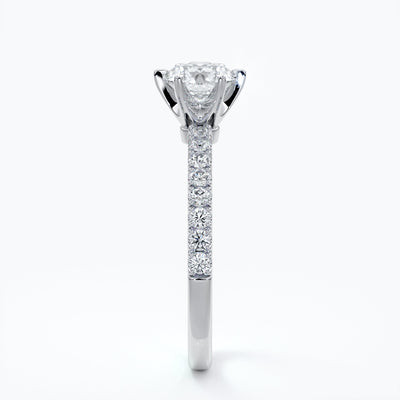 Classic six claw diamond band 1.0ct