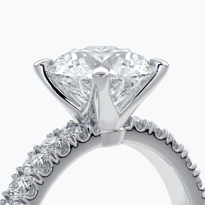 2.0 Carat round 4 claw, Non cathedral
