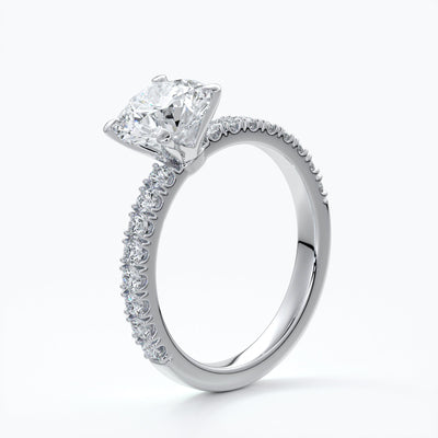 2.0 Carat round 4 claw, Non cathedral