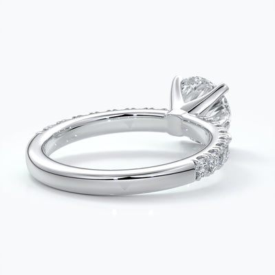 2.0 Carat round 4 claw, Non cathedral