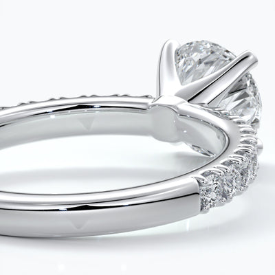 2.0 Carat round 4 claw, Non cathedral