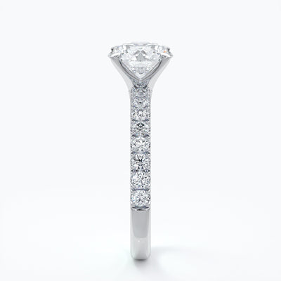 2.0 Carat round 4 claw, Non cathedral