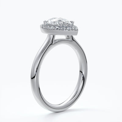 Pear Halo Engagement Ring - Amelia