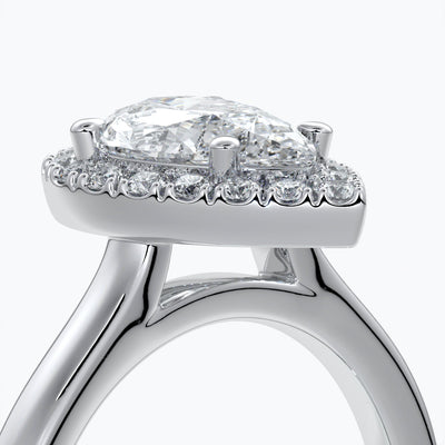 Pear Halo Engagement Ring - Amelia