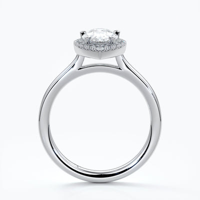 Pear Halo Engagement Ring - Amelia