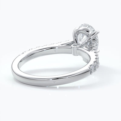 Pear 5 claw diamond band