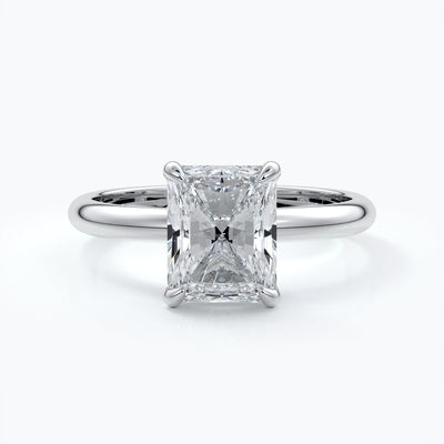 Radiant Solitaire Engagement Ring - Amy