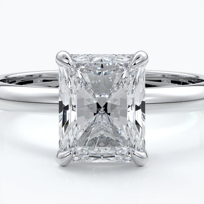 Radiant Solitaire Engagement Ring - Amy